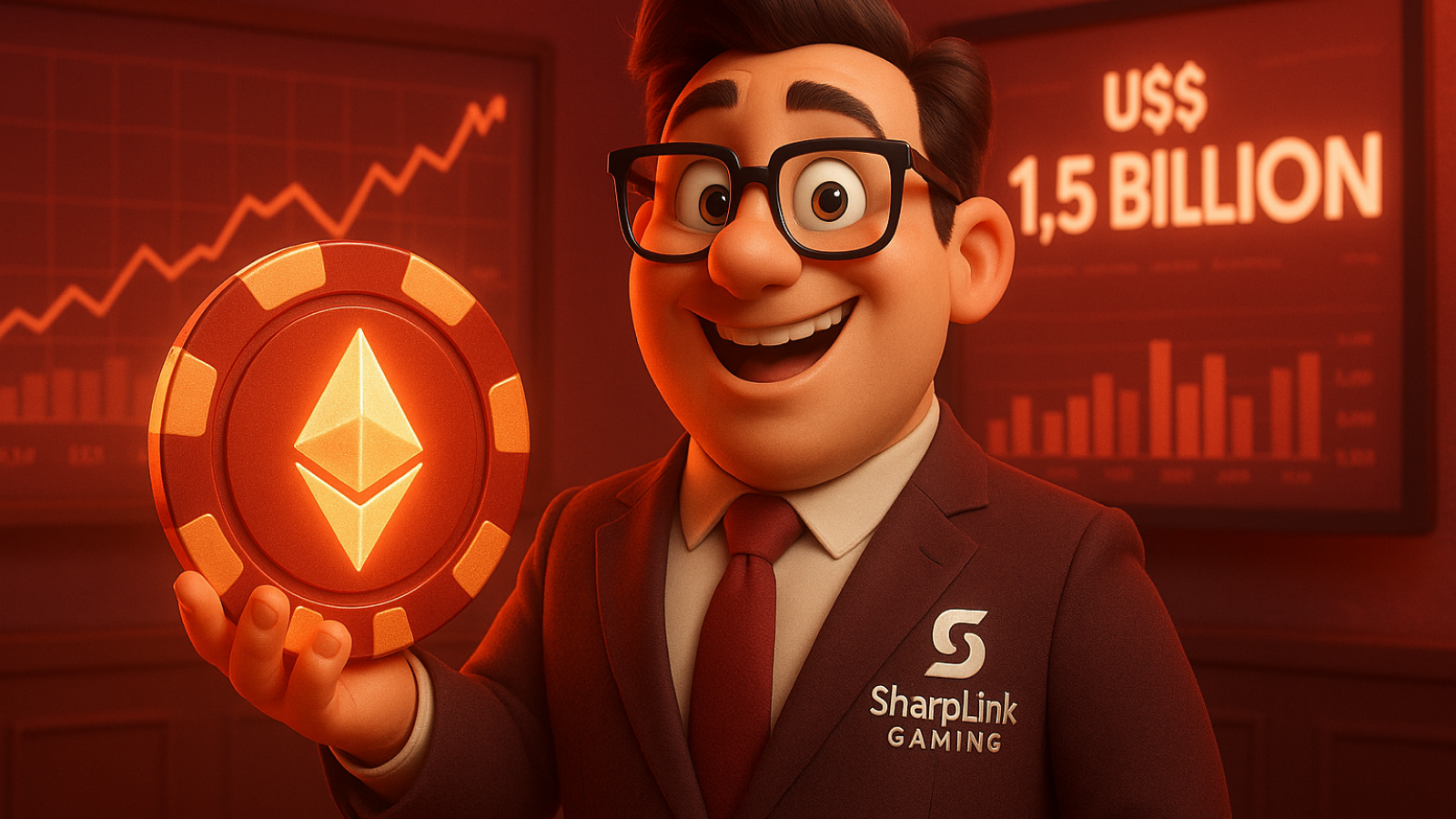 SharpLink Gaming dobra a aposta no Ethereum para US$ 1,5 bilhões
