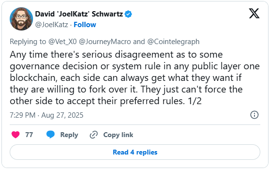 O que aconteceria se o XRP sofresse um Fork? Schwartz explica