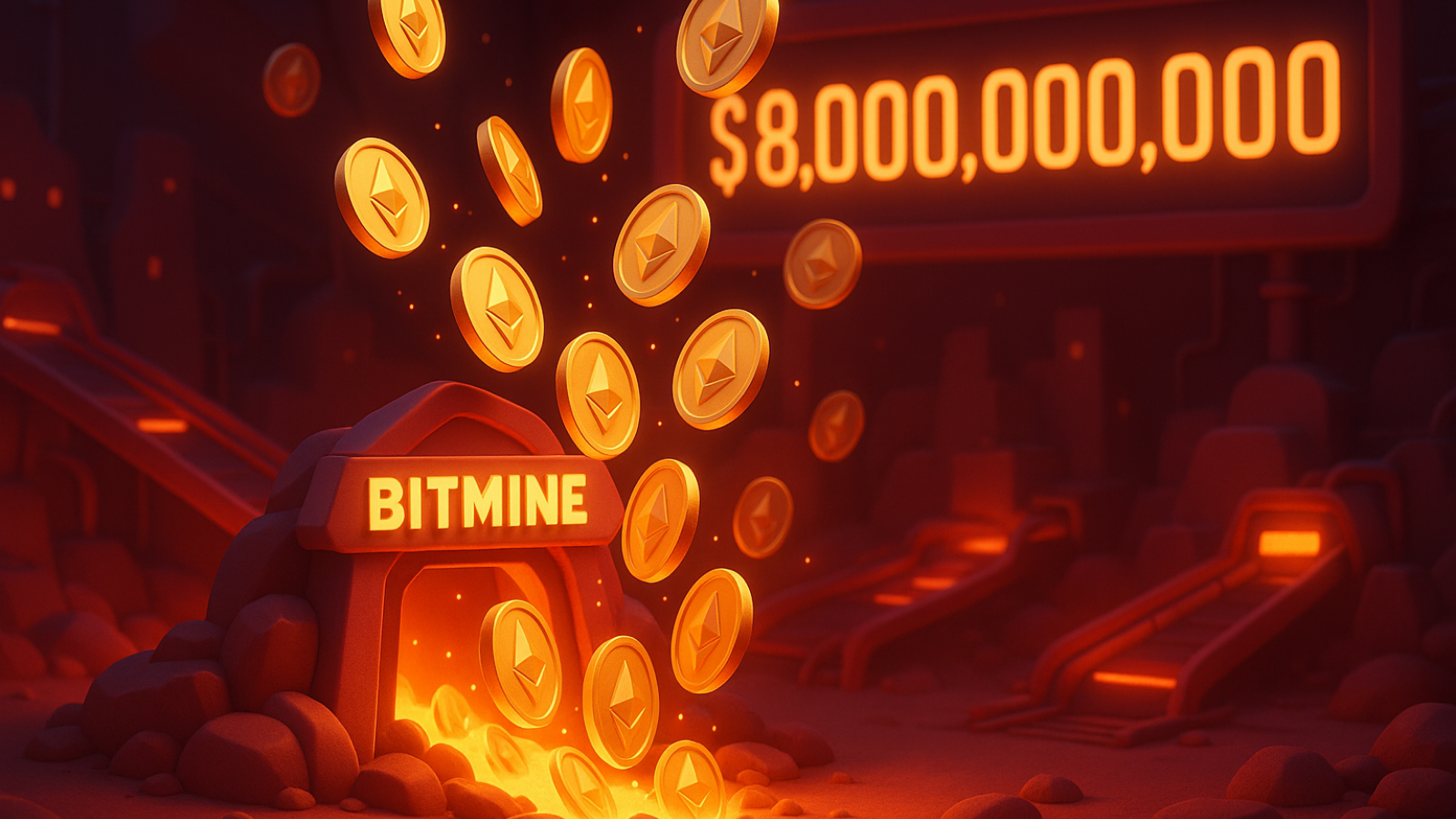 BitMine surpreende e eleva tesouraria de Ethereum para mais de US$ 8 bilhões