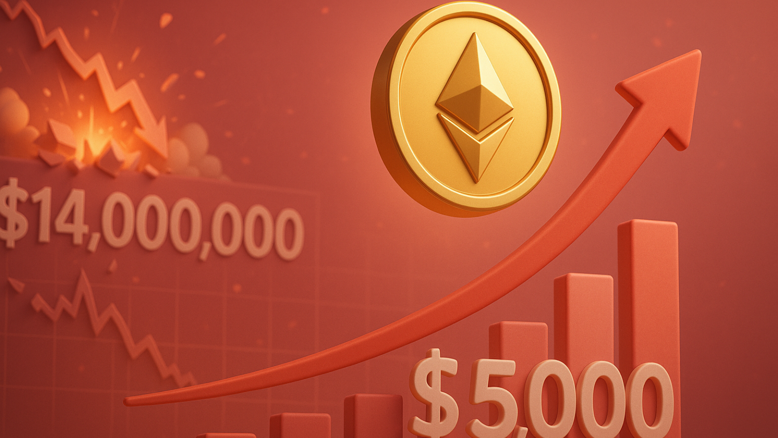 Ethereum mira US$ 5.000 após liquidação milionária de US$ 14 milhões liquidados