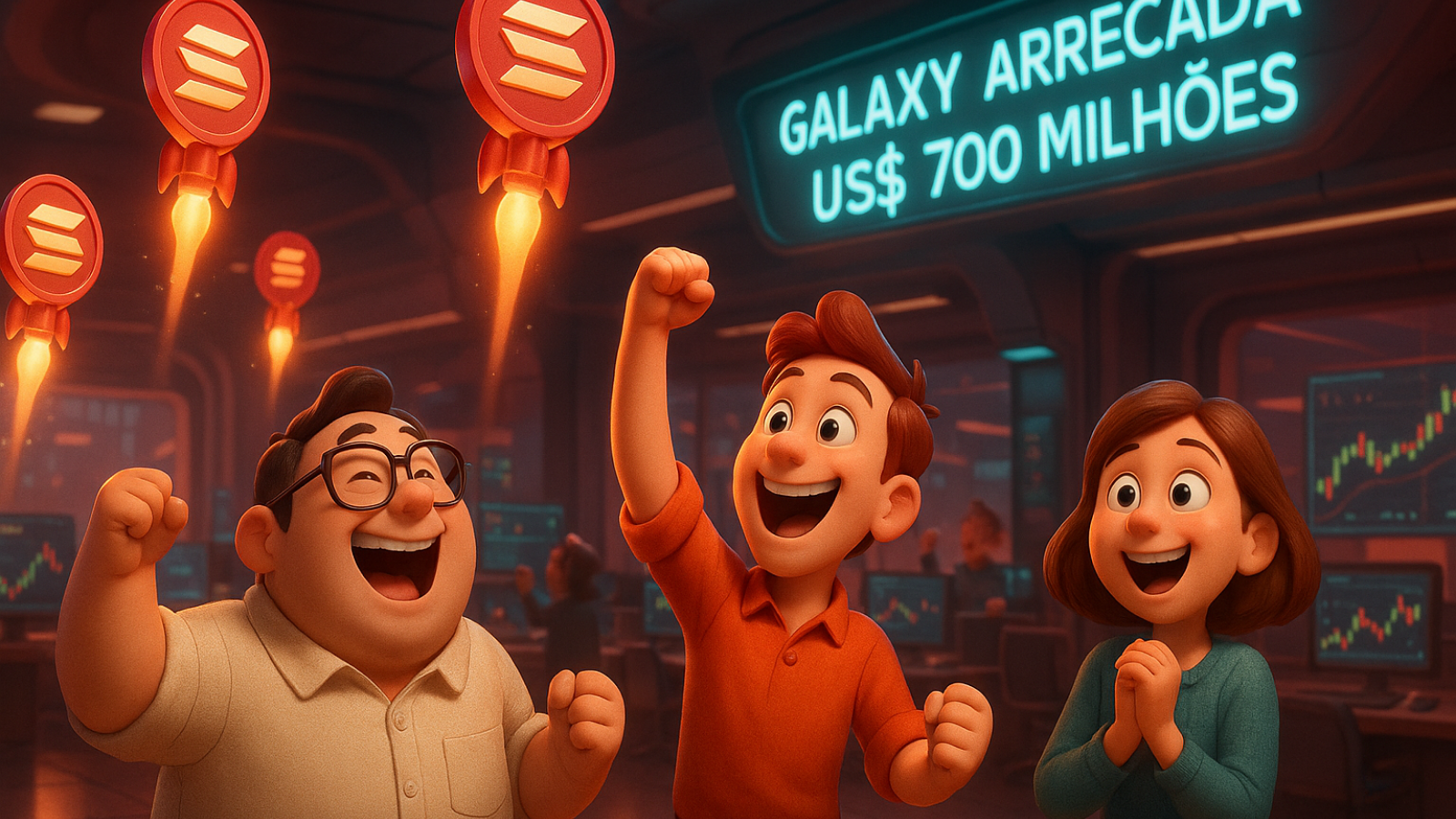 Galaxy arrecada US$ 700 milhões e Solana dispara no mercado cripto