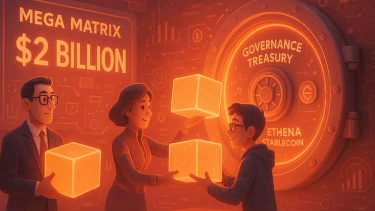Mega Matrix investe US$ 2 bilhões para construir a tesouraria de governança da Stablecoin Ethena