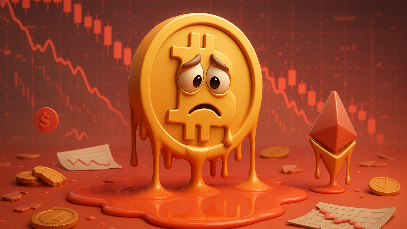 Mercado de criptomoedas derrete com sinais de “exaustão” do Bitcoin