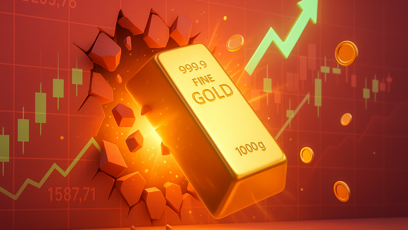 Ouro rompe barreira dos US$ 3.800 impulsionado pelo mercado de ações