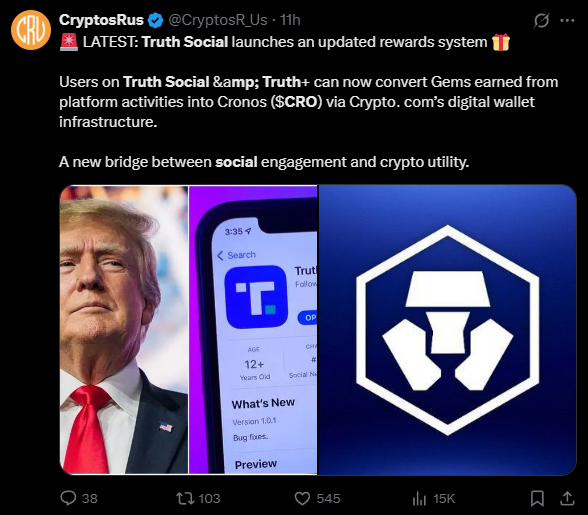 Do like ao token: plataforma de Trump transforma engajamento em criptomoeda 