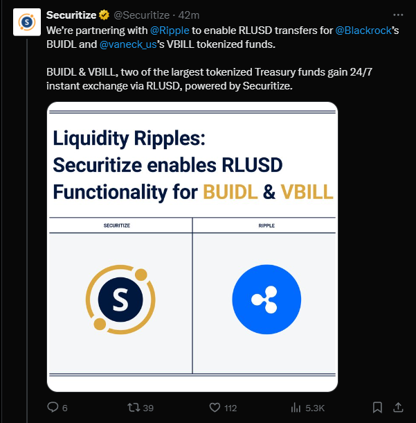 BlackRock e VanEck adotam Ripple RLUSD e abrem nova era para investidores institucionais