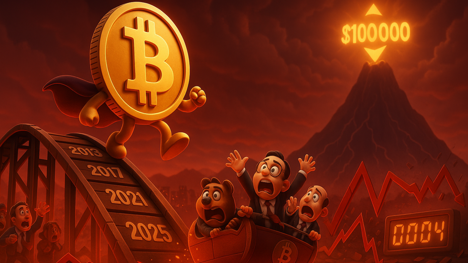 Ciclo de 4 anos do Bitcoin segue vivo, mas queda brutal é iminente