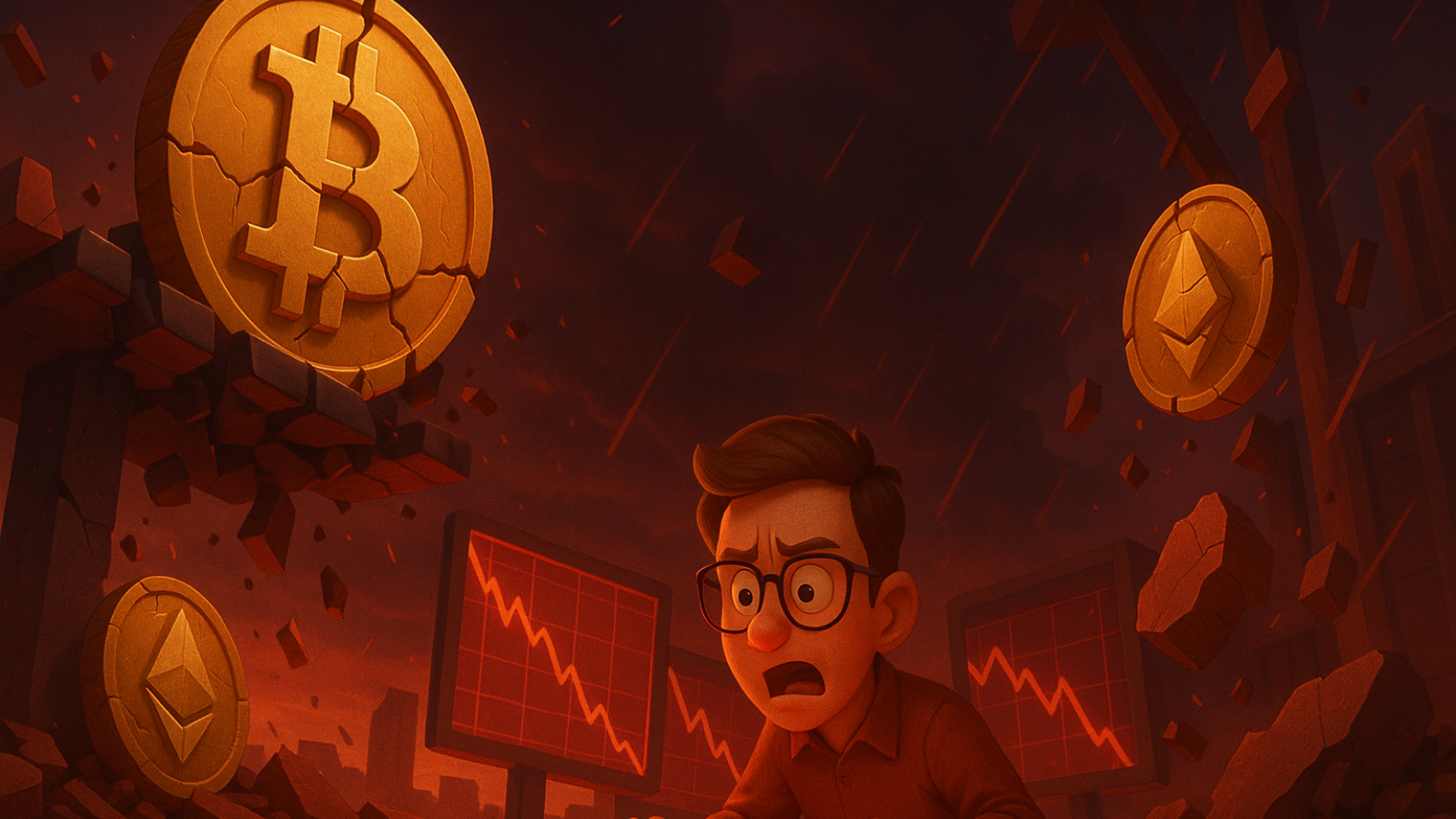 Mercado de criptomoedas desmorona Incerteza global pode derruba o Bitcoin novamente