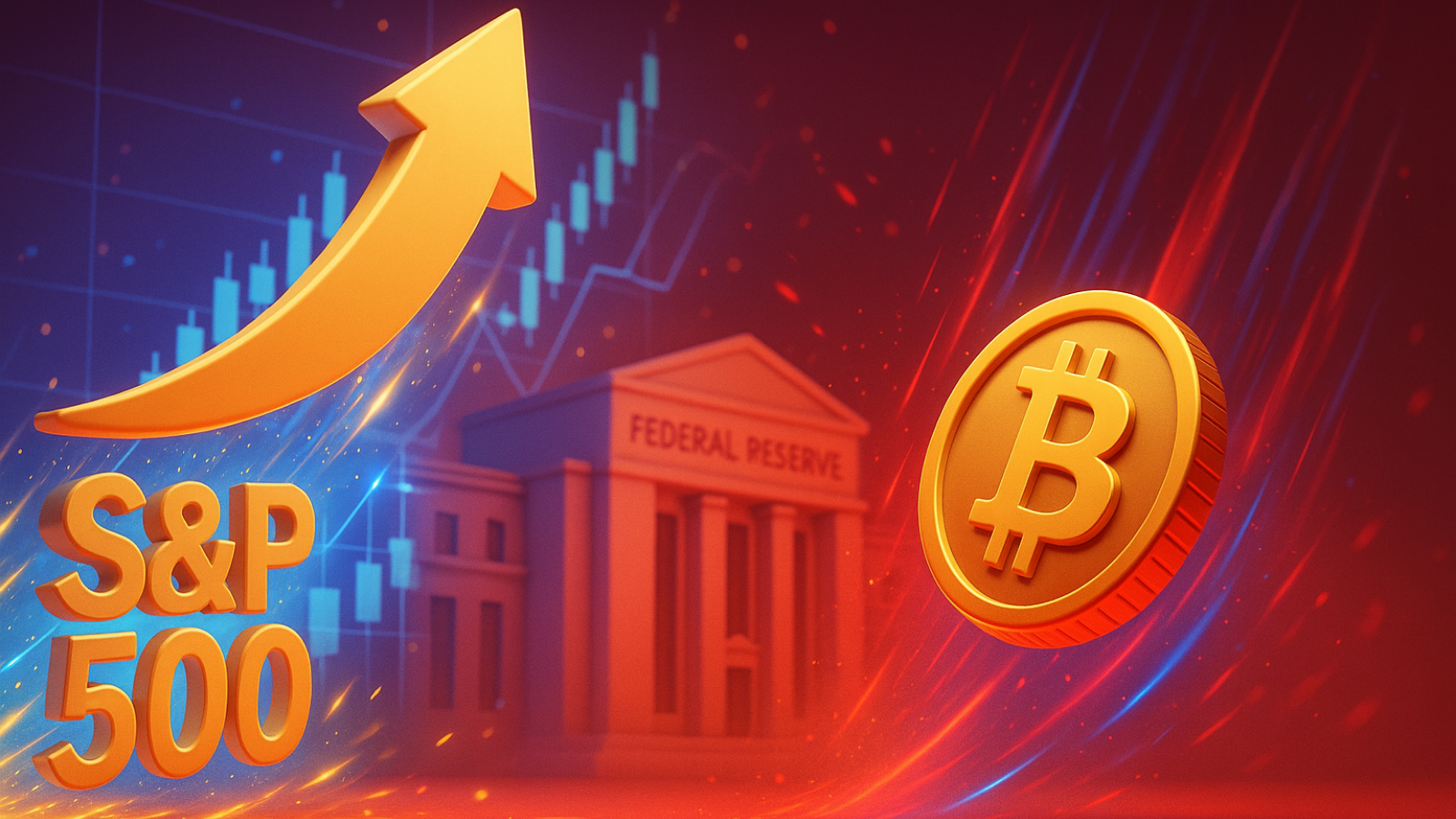 S&P 500 em alta enquanto Bitcoin despenca O impacto da política no juros do jed