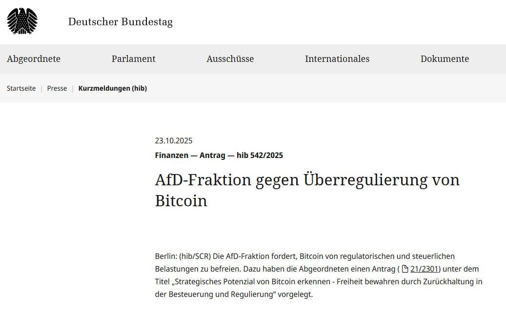 Alemanha arrependida? Governo pode colocar Bitcoin nas reservas nacionais