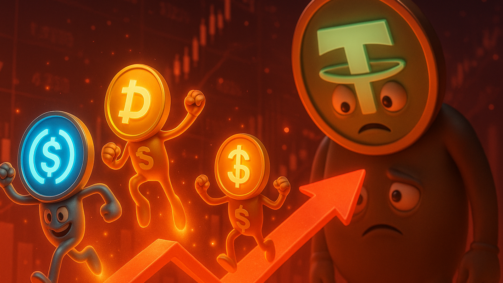 Stablecoins ultrapassam US$ 300 bilhões e desafiam o reinado da Tether no mercado cripto