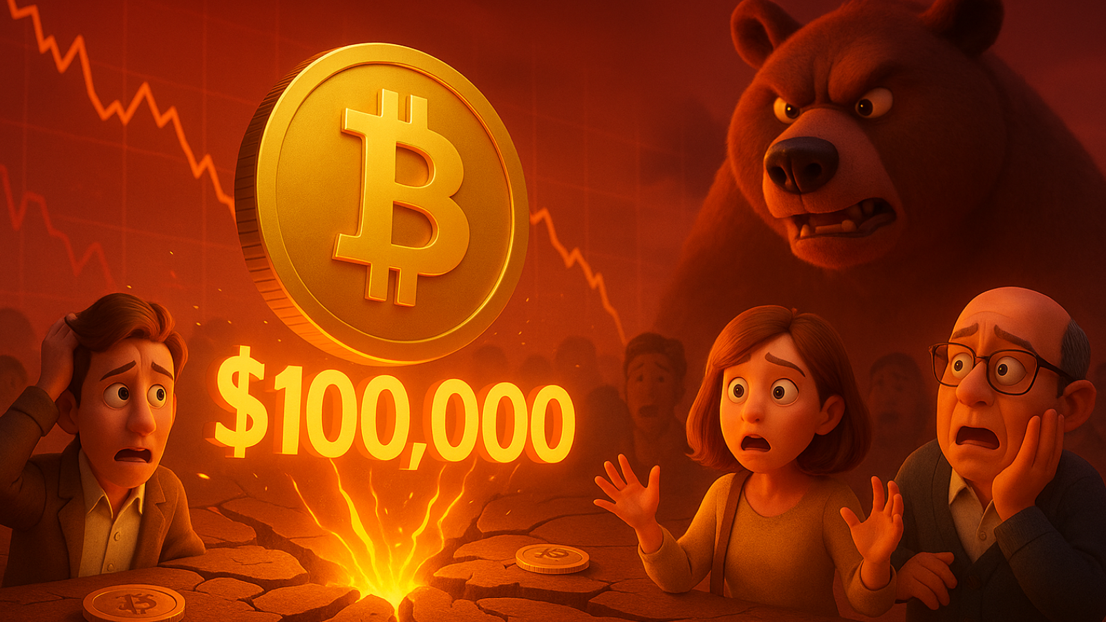 Queda do Bitcoin abaixo de US$ 100 mil pode marcar início de um novo bear market