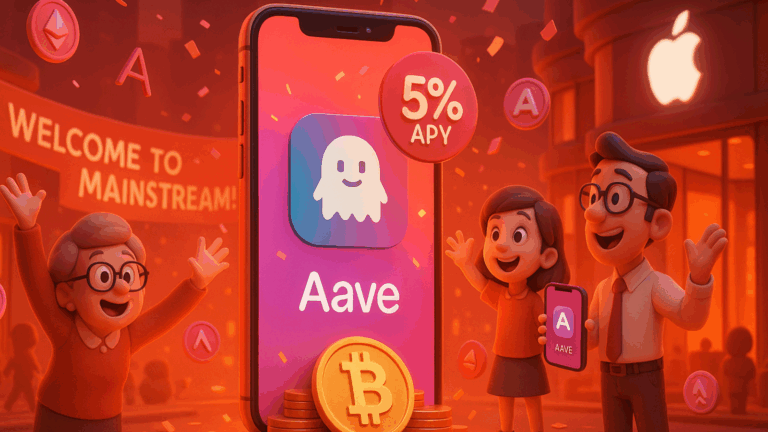 App da Aave chega à Apple Store e promete 5% ao ano: DeFi entra de vez no mainstream