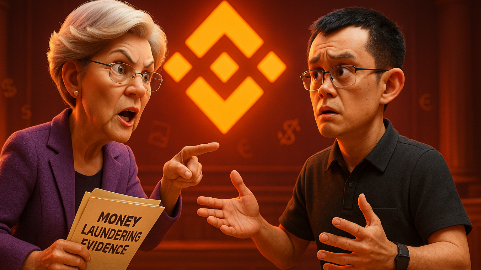 Binance sob pressão: Warren rebate CZ e cita provas oficiais de lavagem de dinheiro