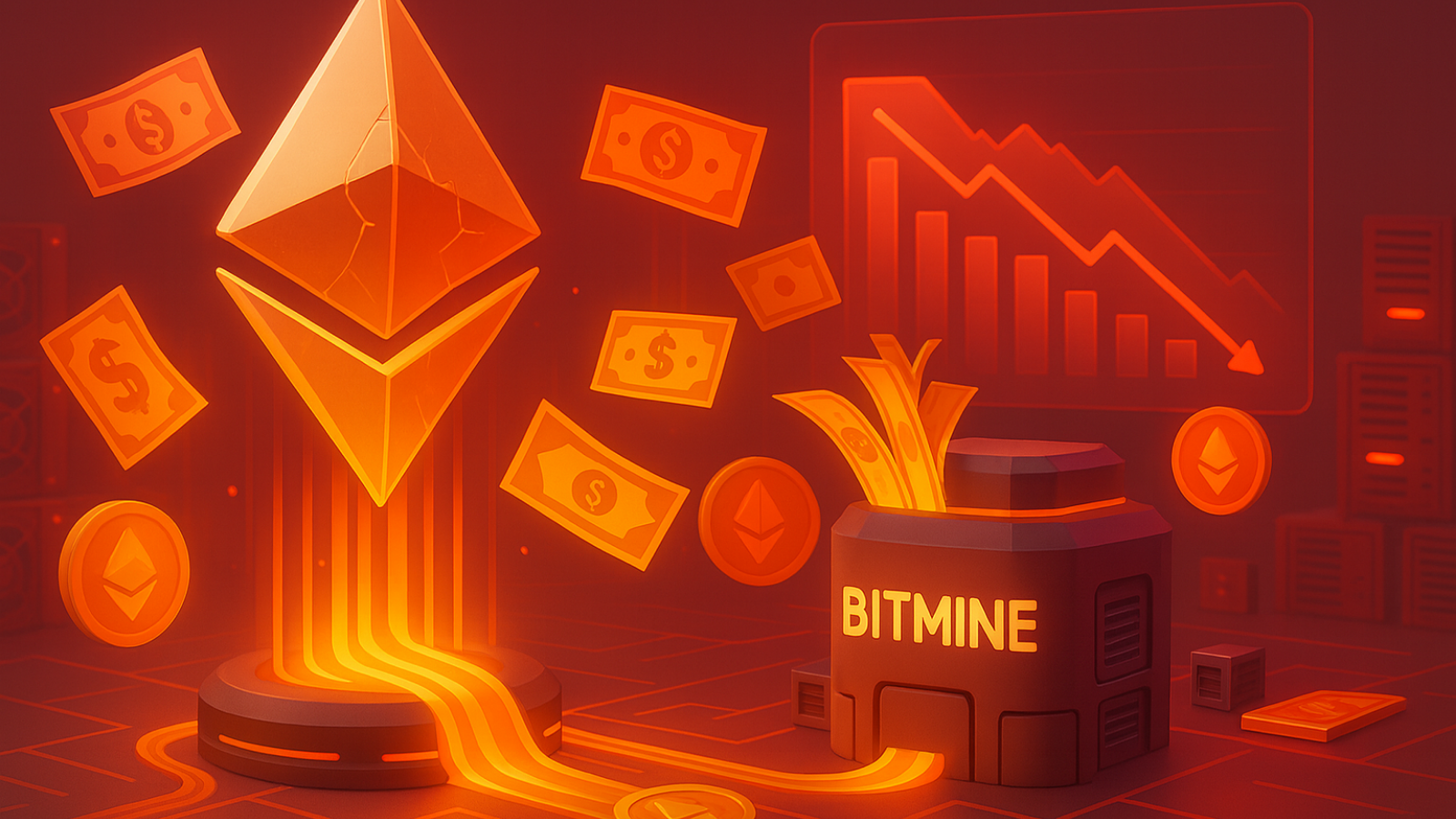 BitMine dobra a aposta: US$ 200 milhões investidos em meio à queda do ETH