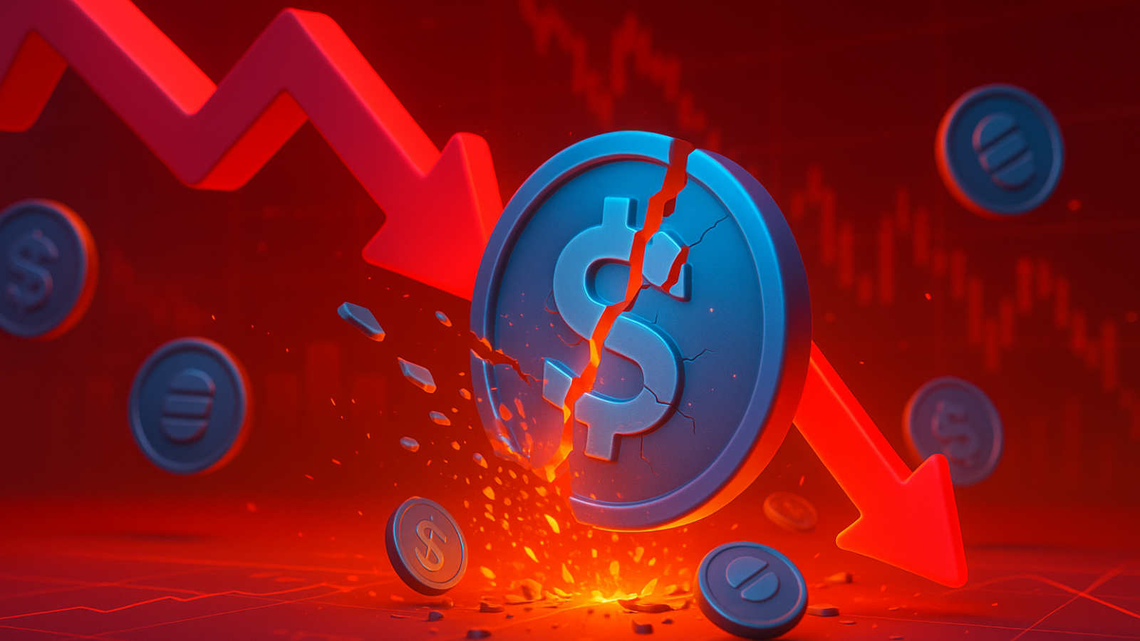 Do hype ao colapso: A criptomoeda que queria mudar as stablecoins caiu 90%