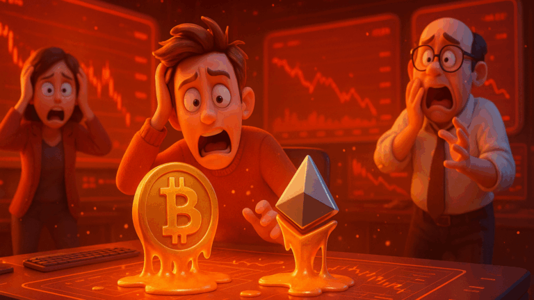 Liquidação histórica: Bitcoin e Ethereum derretem e somam US$ 2 bilhões em perdas