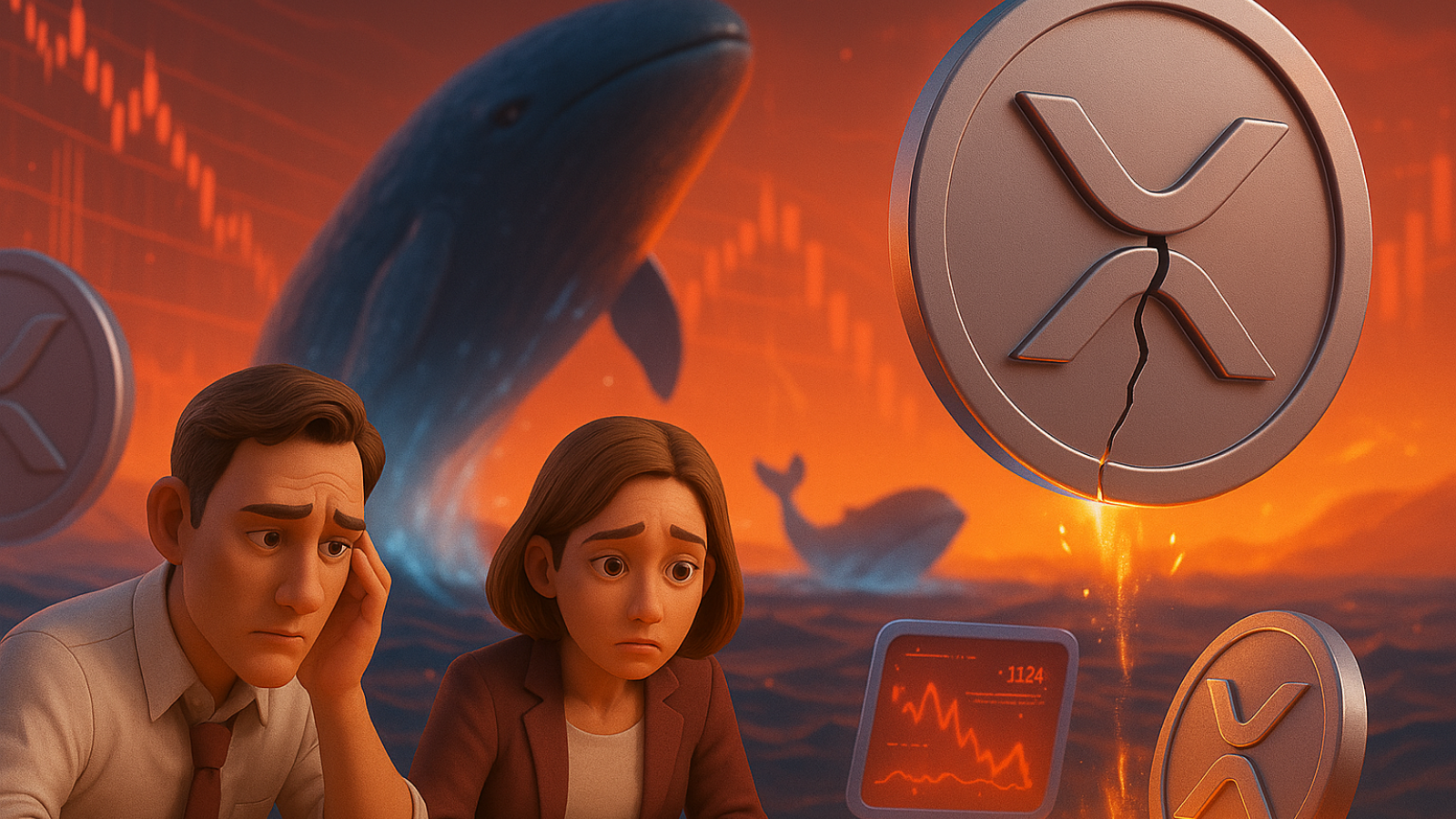 XRP sob pressão Baleias movimentam meio milhão de tokens — veja o impacto