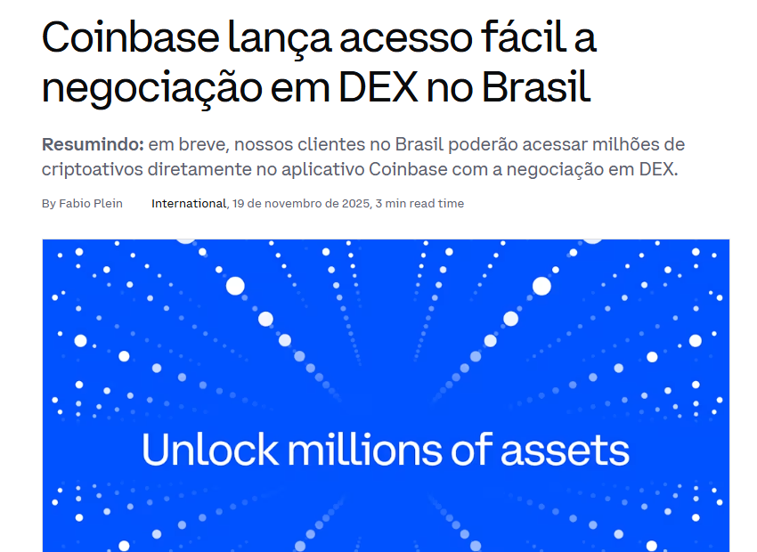 “DeFi Mullet” chega ao Brasil: Coinbase abre as portas para uma nova corrida cripto