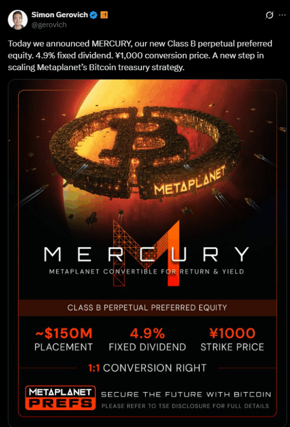 Metaplanet aposta alto: vai levantar US$ 135 milhões para turbinar tesouraria em Bitcoin