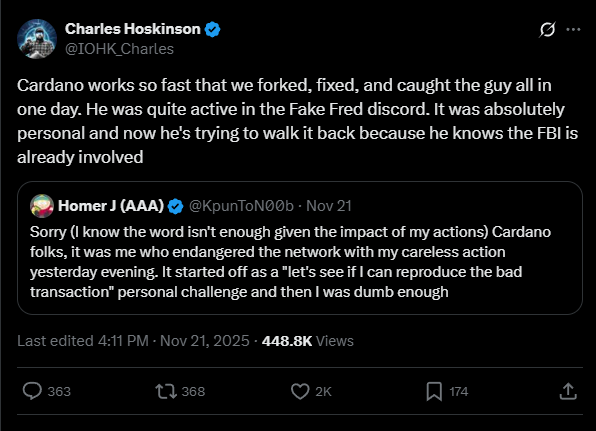 Cardano quebra ao meio e ninguém percebe: O que realmente aconteceu?