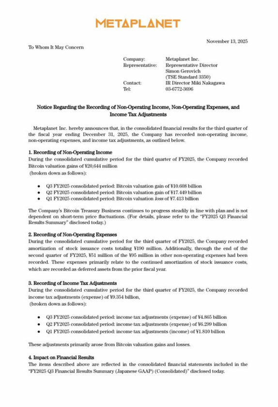 Tendão de Aquiles do mercado cripto? Metaplanet vê lucros caírem 39%