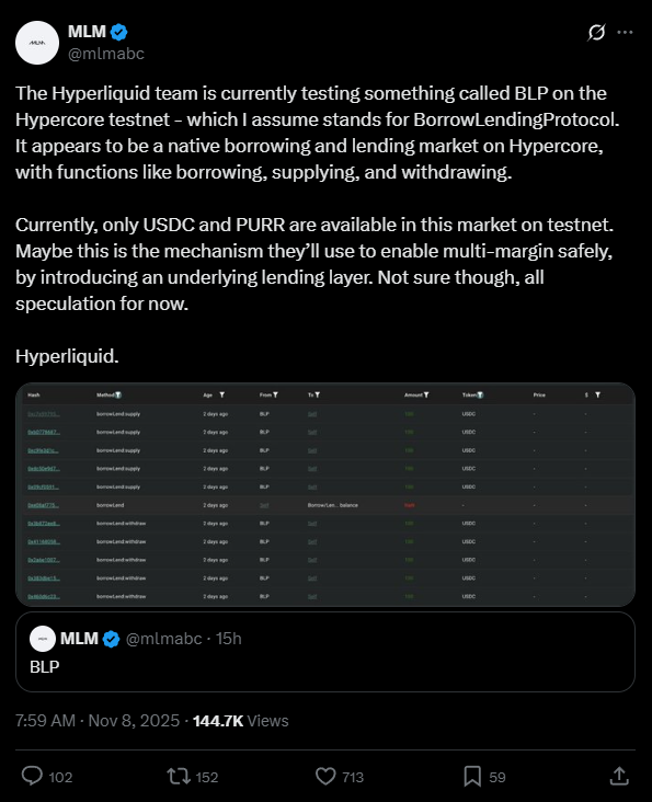 Empréstimos nativos em teste e fraude milionária: Hyperliquid no limite