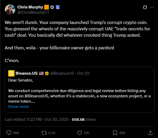 Perdão a CZ vira escândalo político: Trump diz não saber quem é o fundador da Binance