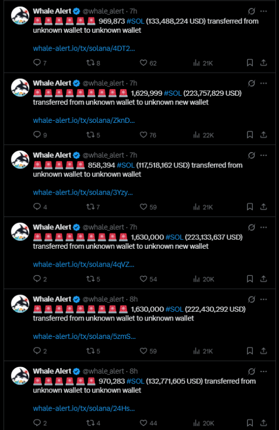 US$ 1 Bilhão em Solana some em minutos — Movimento das baleias acende alerta máximo