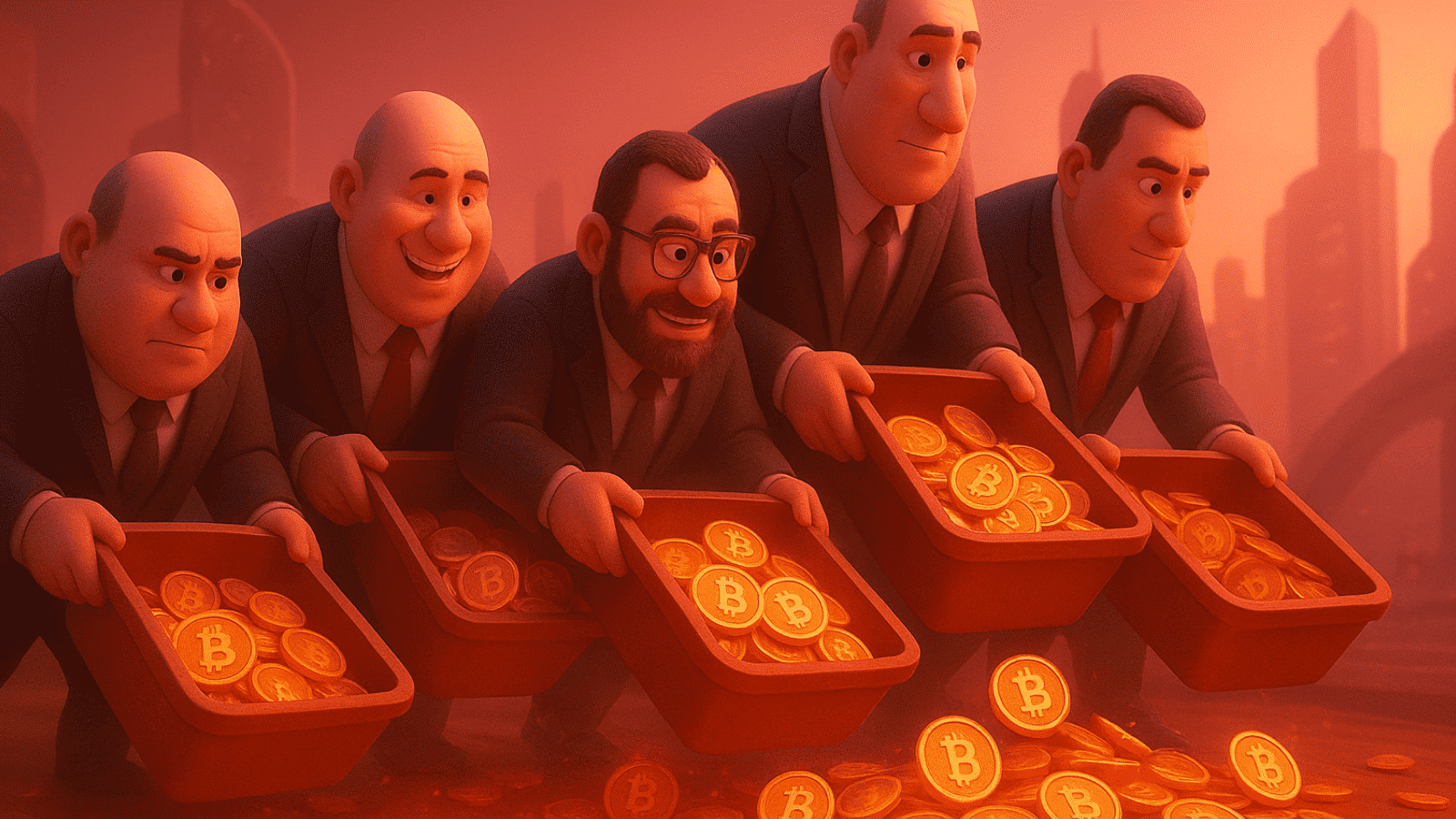 Acumulação histórica: 5 gigantes varrem o mercado e compram 17.110 BTC em um único movimento