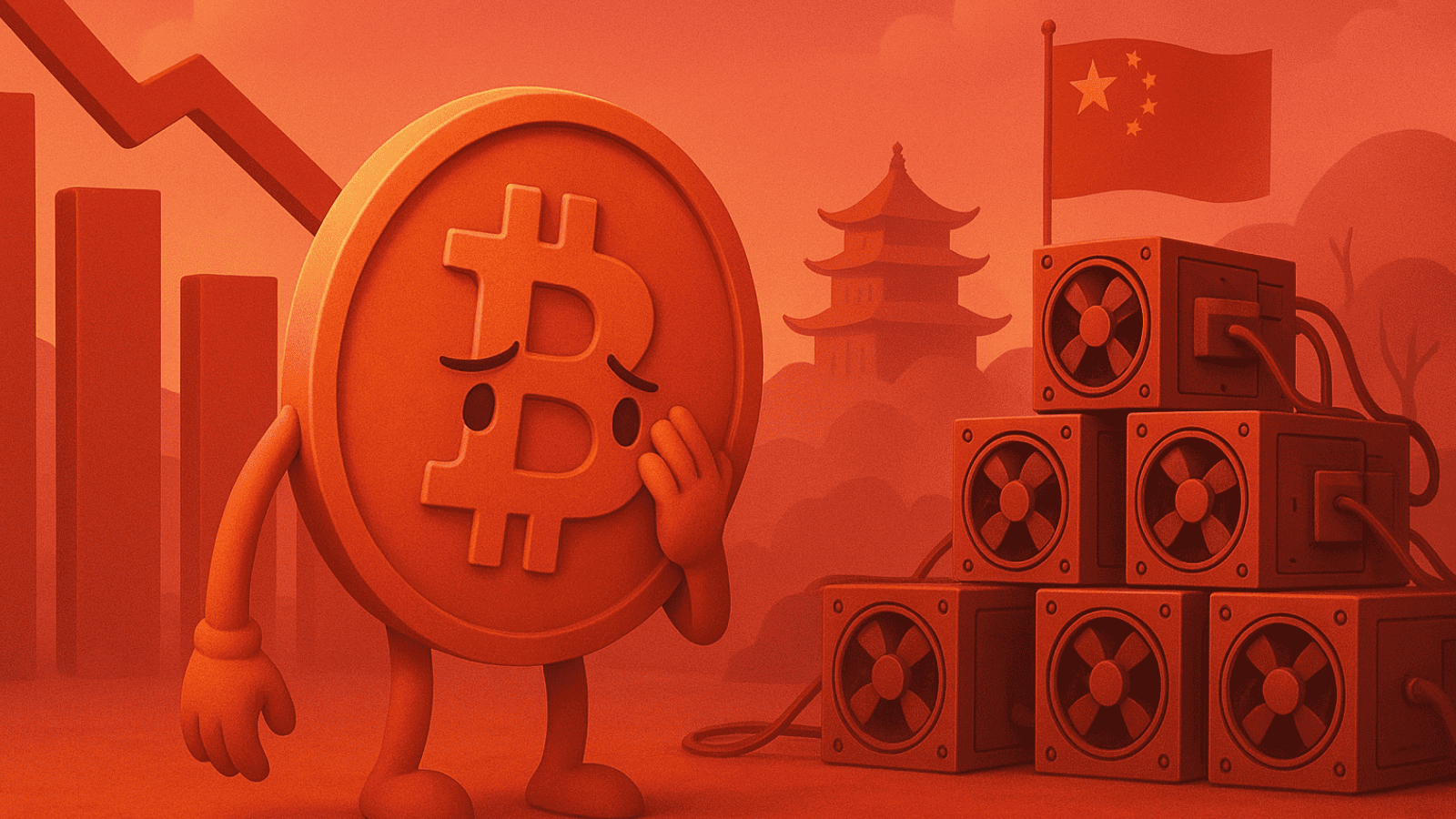 Bitcoin sofre queda de 8% no hashrate com 400 mil máquinas desconectadas na China