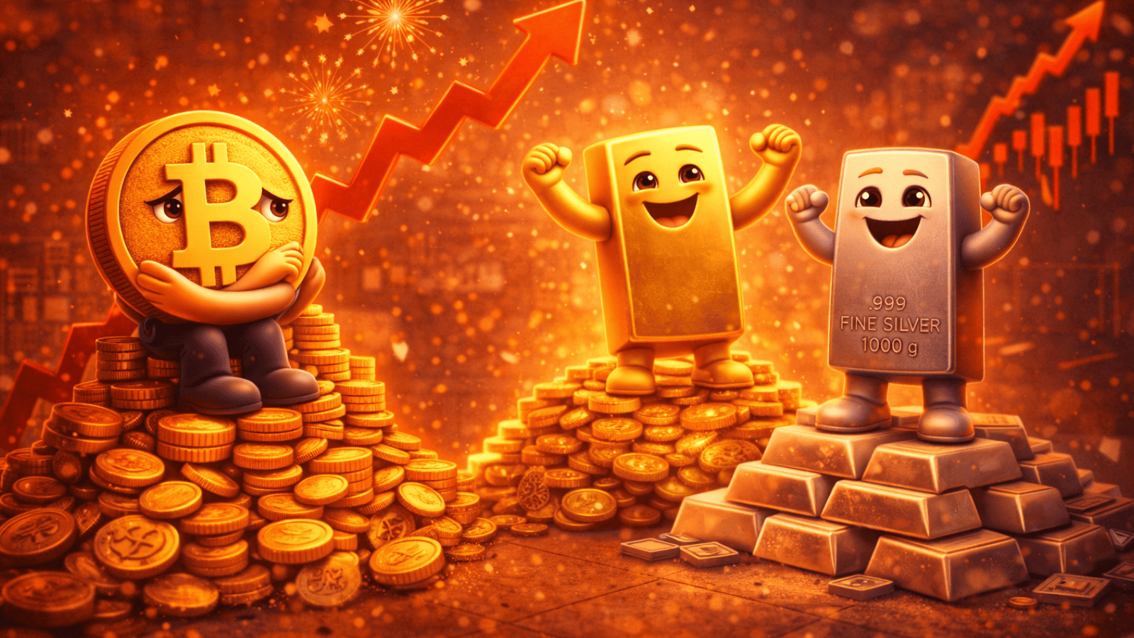 Bitcoin ignora rali do ouro e prata, e analistas veem sinal importante para o próximo ciclo