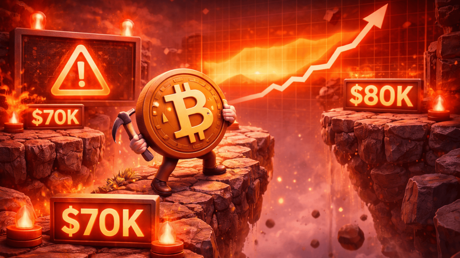 Bitcoin entra em “zona vazia” entre US$ 70 mil e US$ 80 mil e acende alerta técnico no mercado