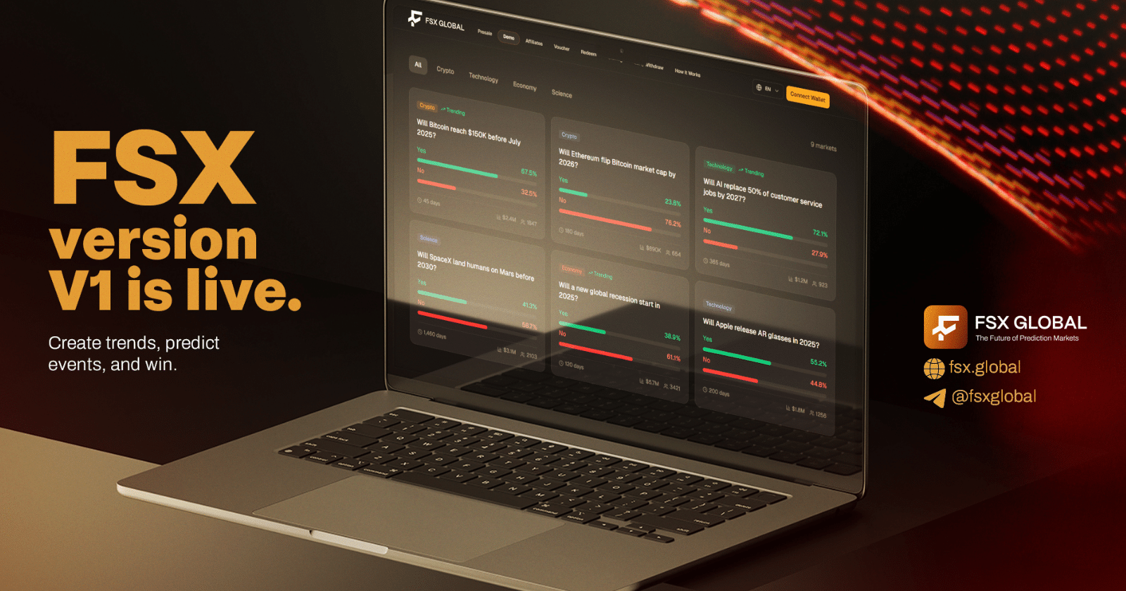 FSX surge como alternativa on-chain à Kalshi e Polymarket, com foco em privacidade