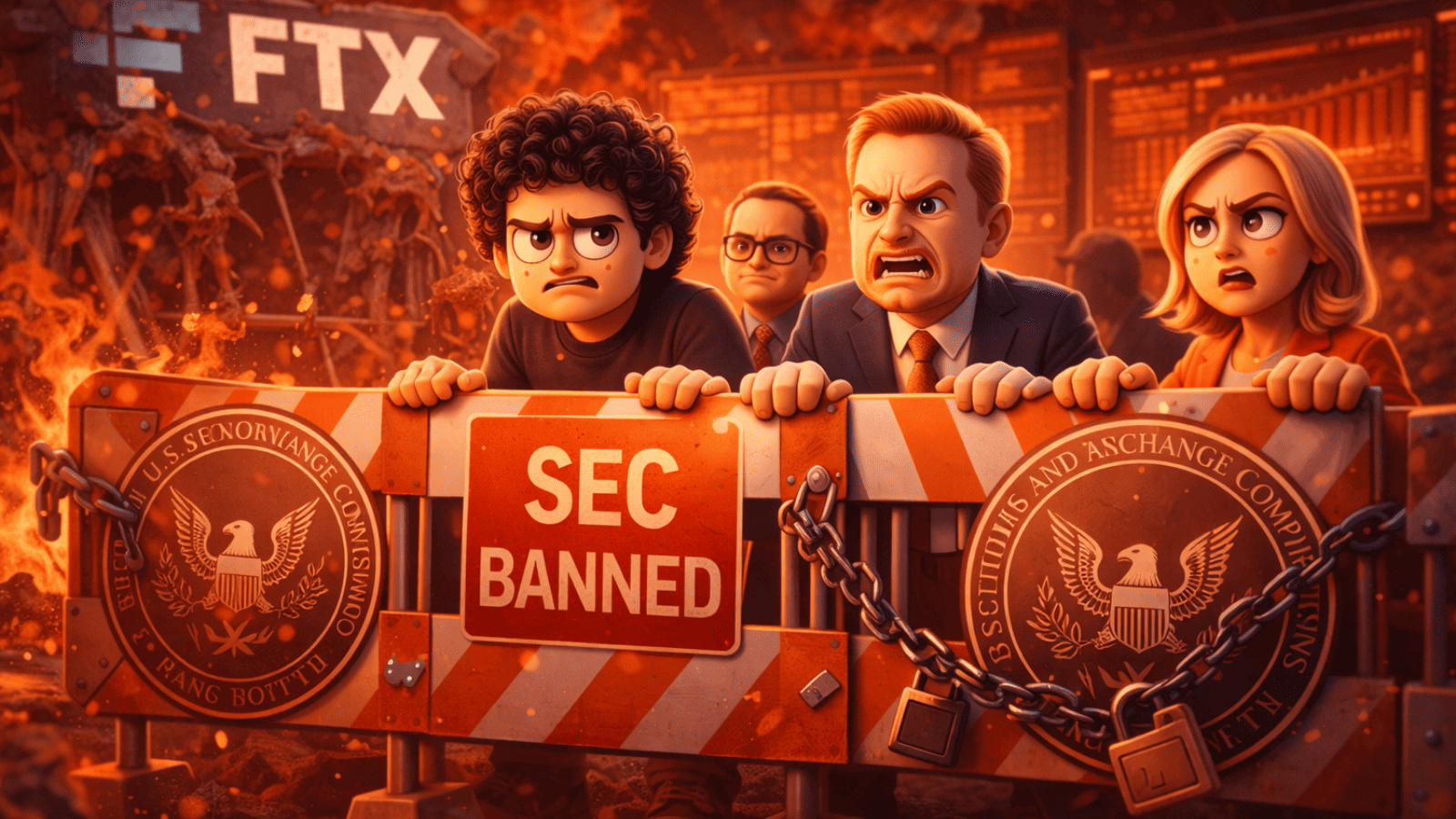 Caso FTX entra em nova fase: SEC impõe banimento histórico a executivos-chave do colapso
