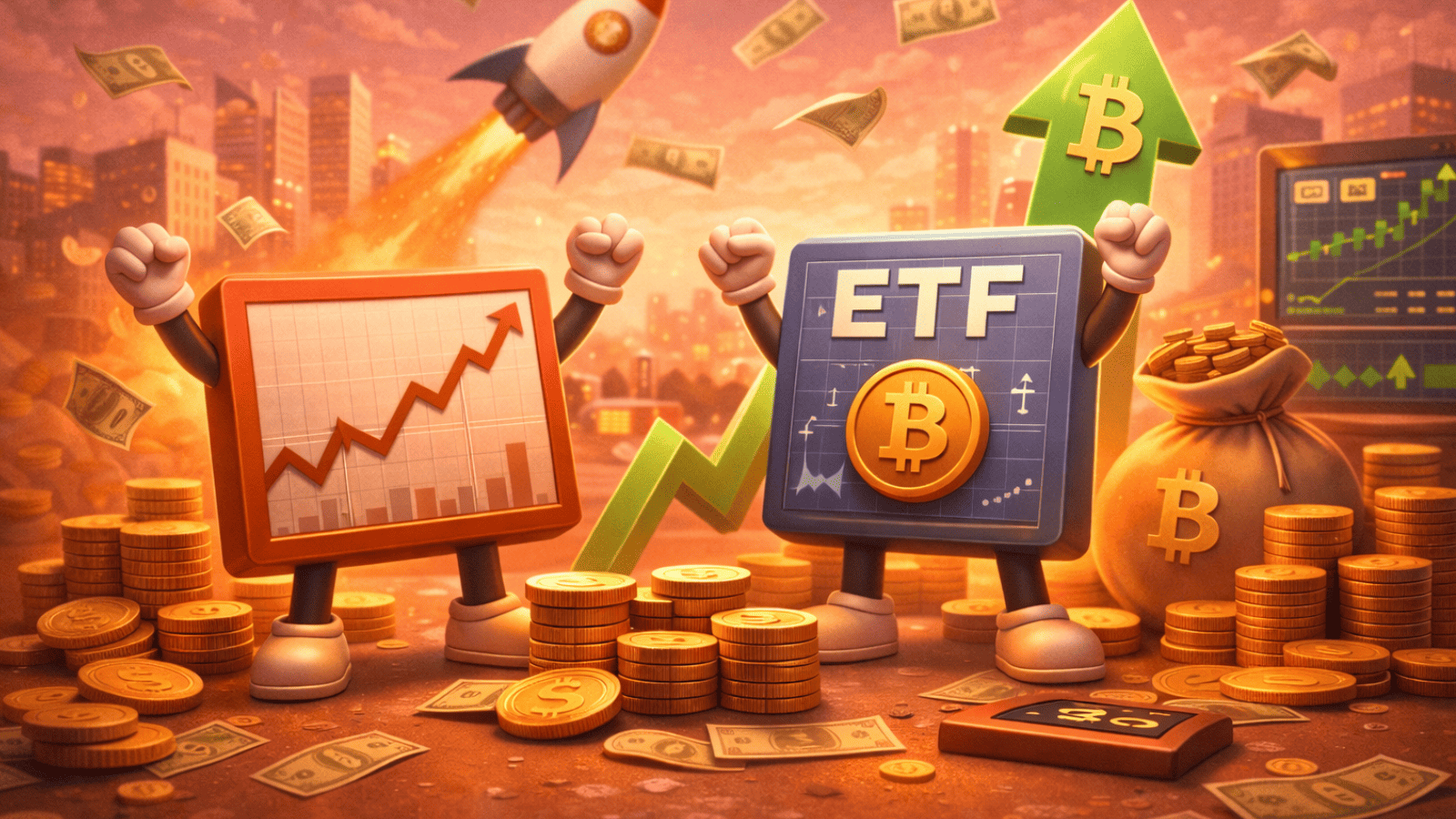 ETFs de Bitcoin captam US$ 457 milhões em um dia e mudam o clima do mercado