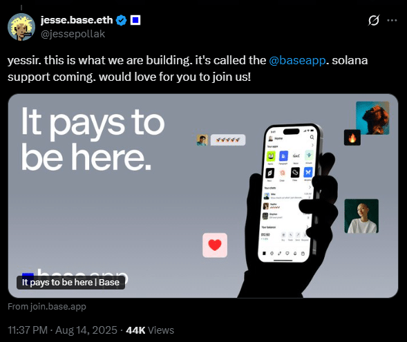 Base libera conexão nativa com a Solana — e inaugura uma nova corrida por liquidez multichain