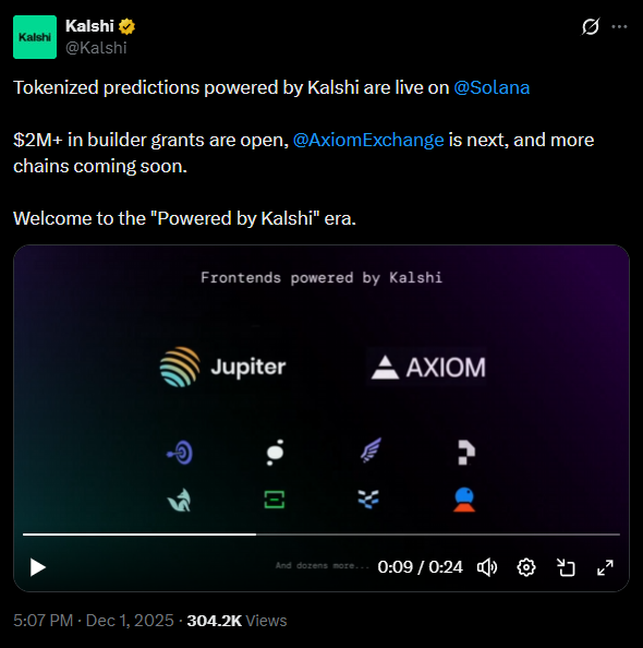 Kalshi adota Solana e tokeniza contratos de apostas para alcançar o público cripto