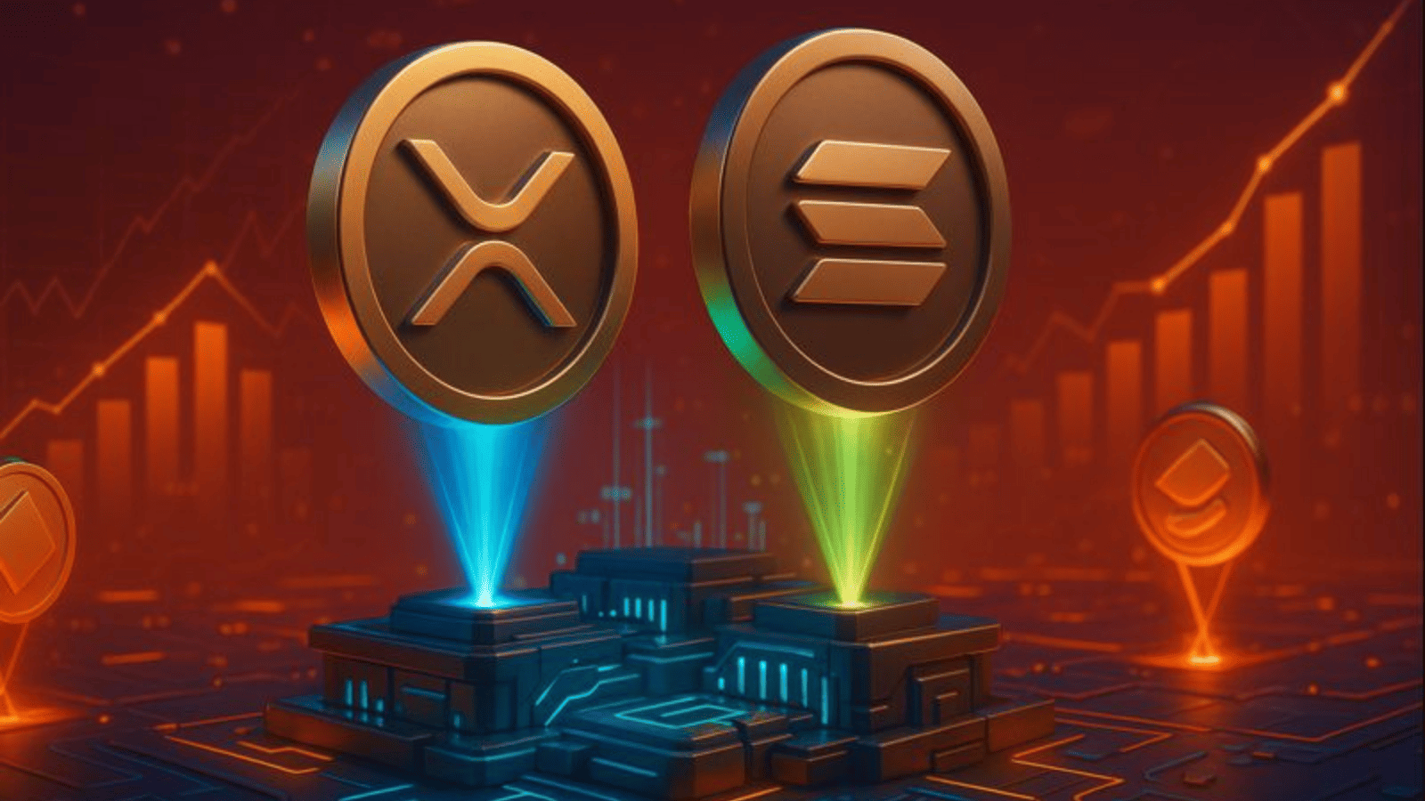 Mercado de criptompedas ganha força com futuros de XRP e Solana na CME