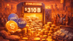 Mercado de stablecoins atinge US$ 310 bilhões e revela nova fase da adoção cripto