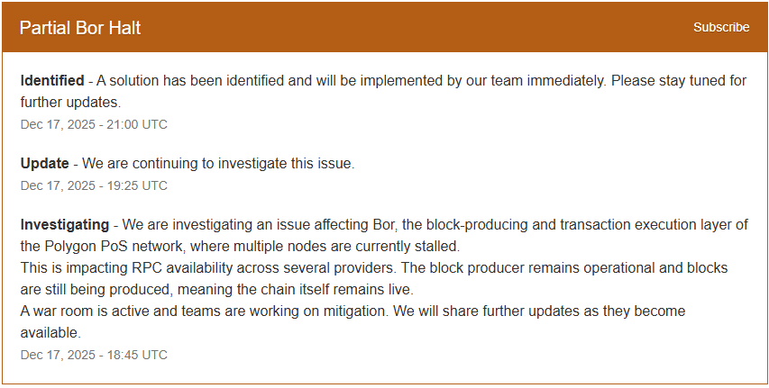 Blocos da Polygon parados: especialistas alertam para risco de perda de confiança na rede