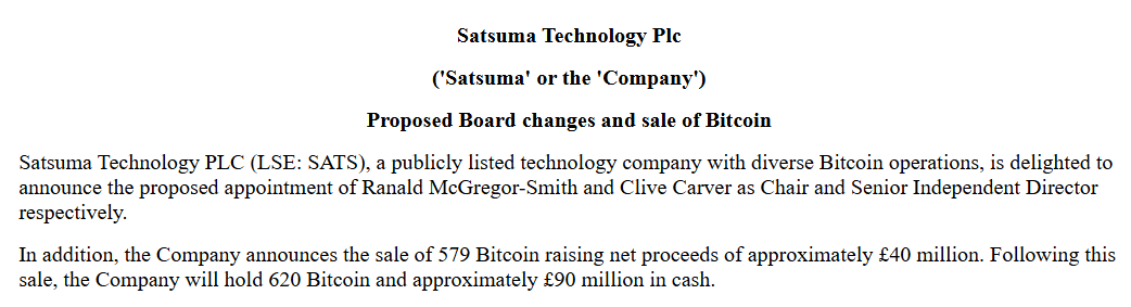 Empresa britânica vende 579 Bitcoin e garante R$ 310 milhões em caixa