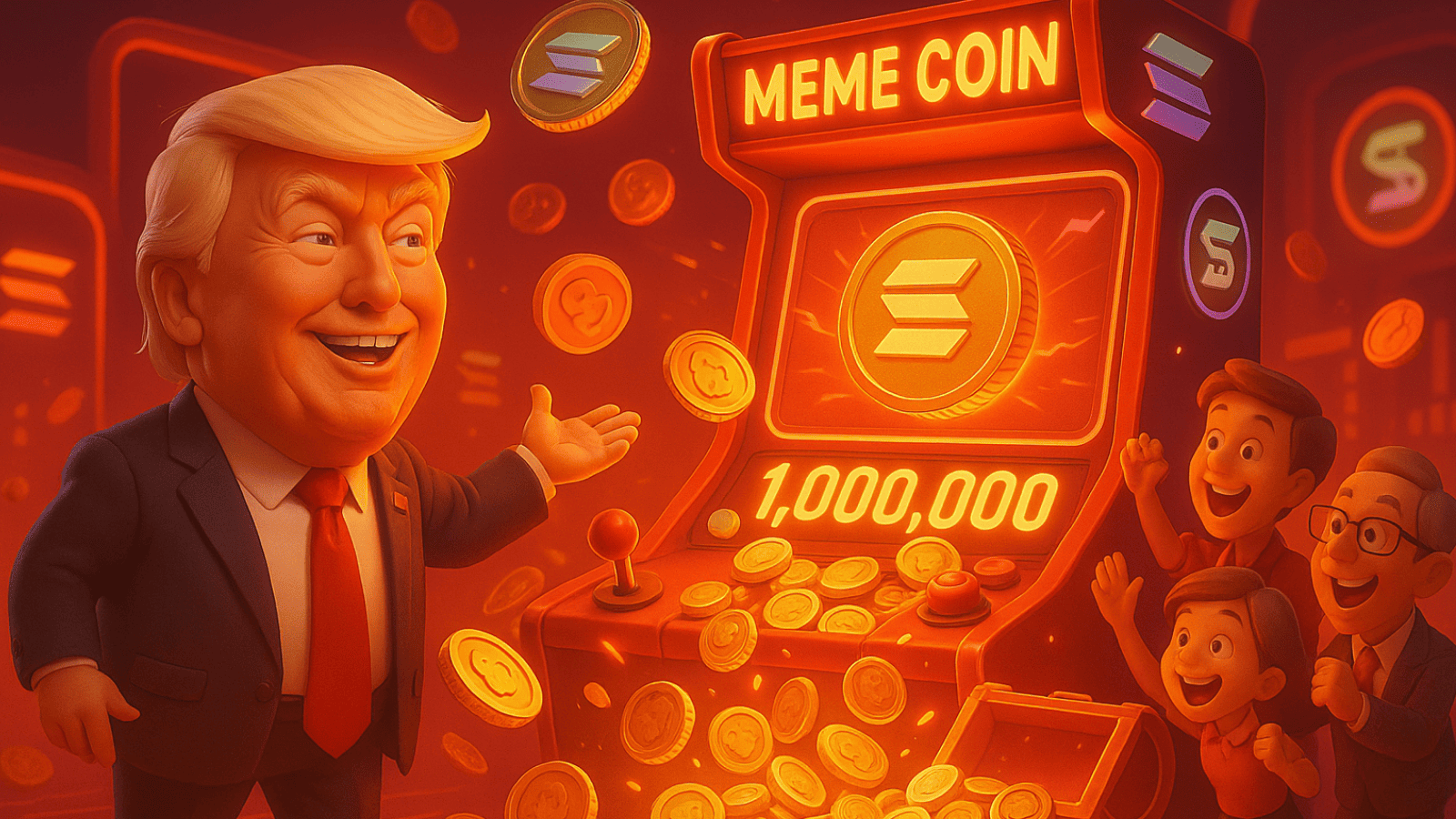 Trump lança jogo oficial com US$ 1 milhão em recompensas em meme coin na rede Solana