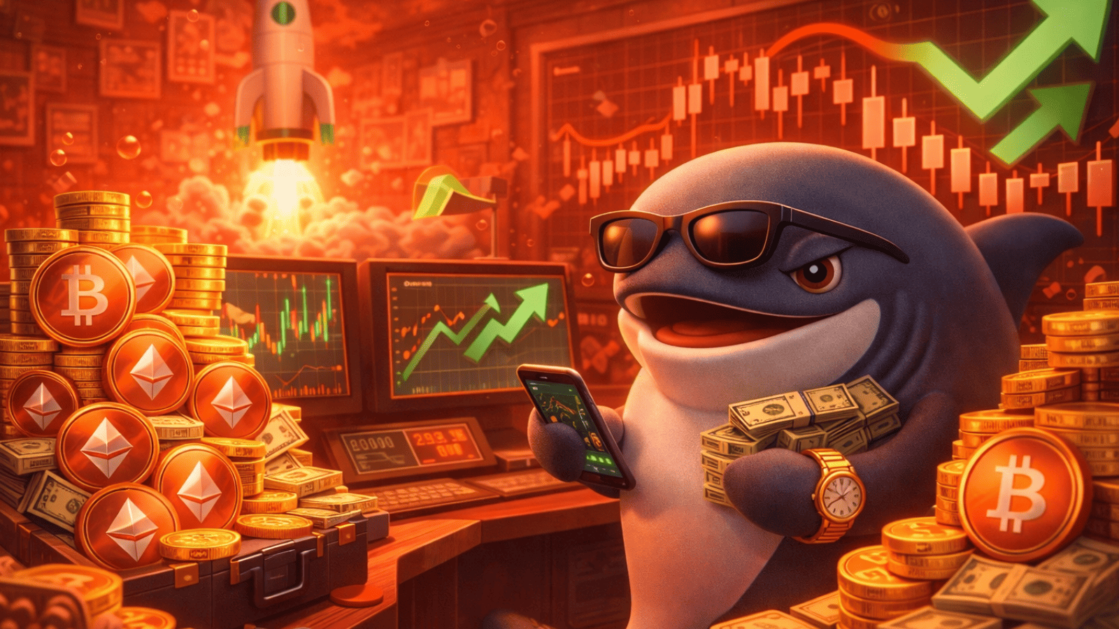 Após prever grande crash, baleia bilionária volta ao jogo com longs gigantes em criptomoedas