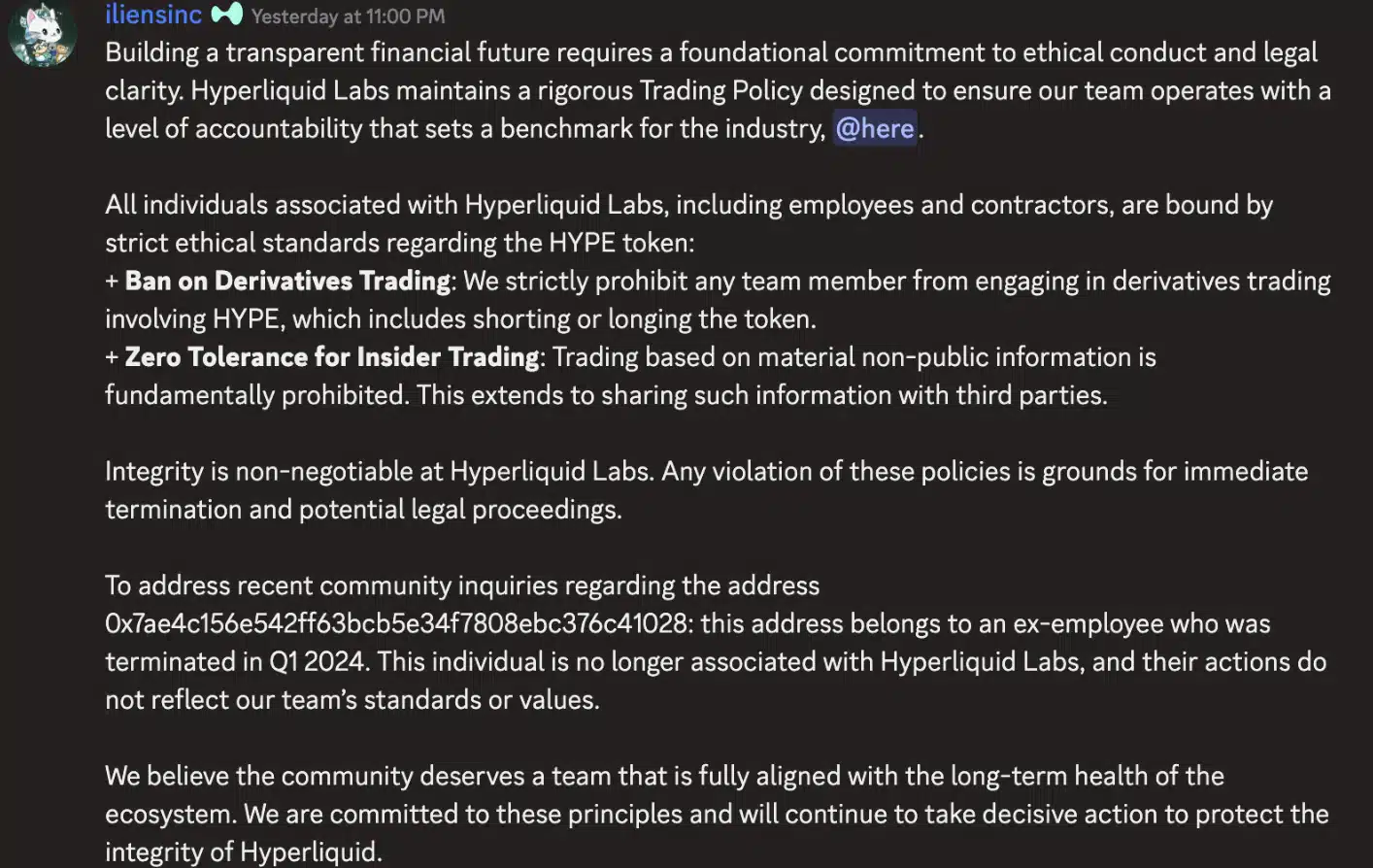 Boatos, vendas suspeitas e resposta dura: o que está acontecendo com a Hyperliquid