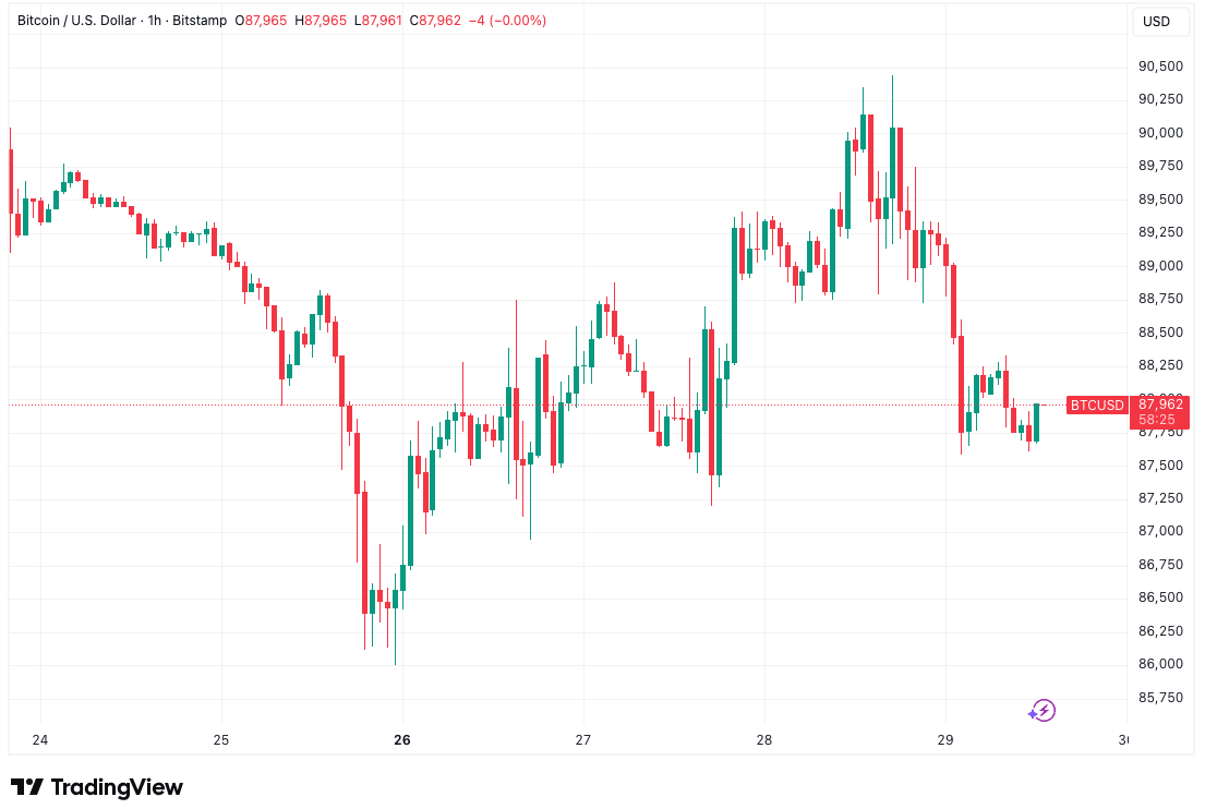 Uma única baleia pode estar impedindo o Bitcoin de romper os US$ 90 mil, diz análise