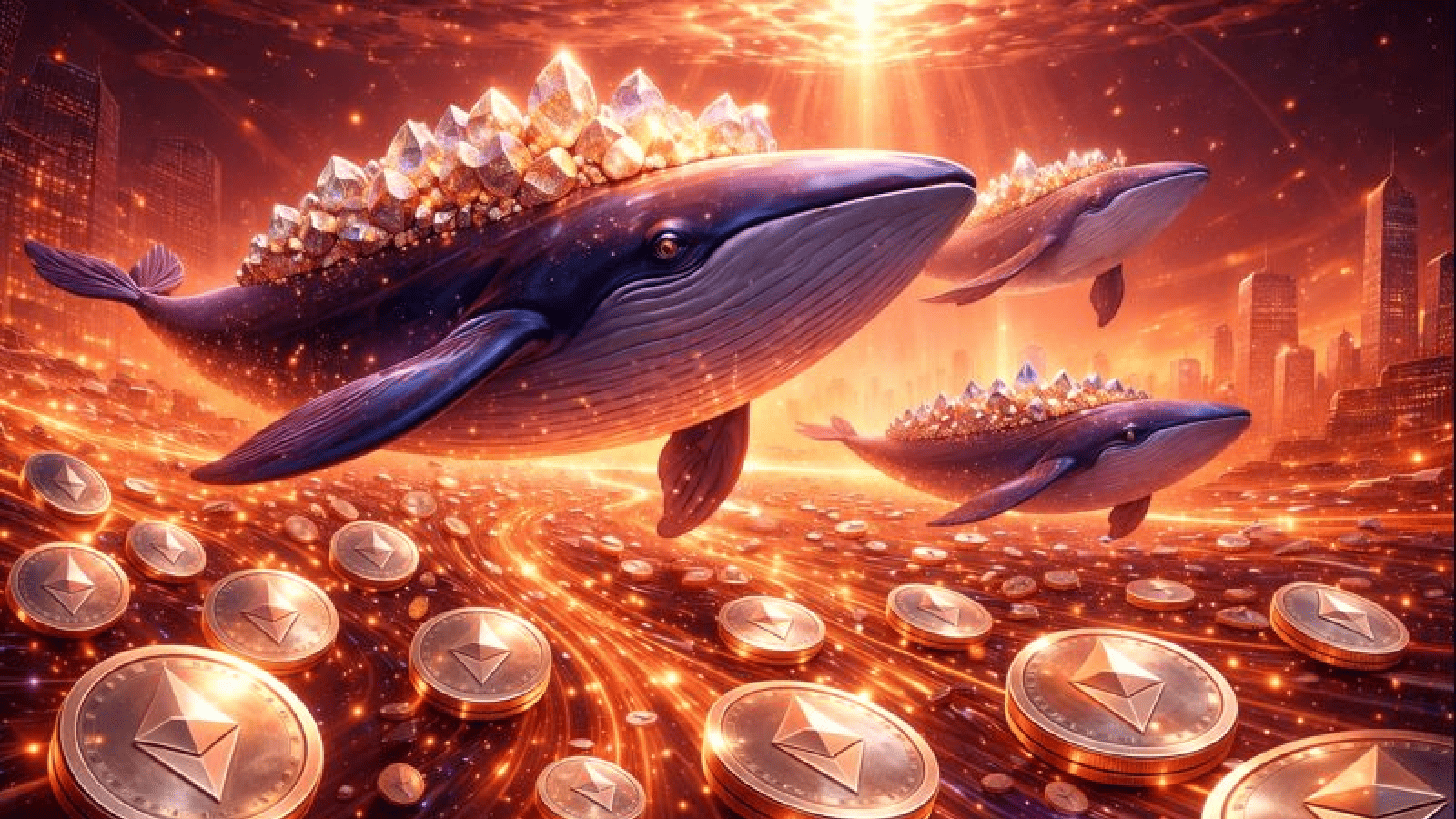 Baleias ignoram o pânico e compram milhões em Ethereum