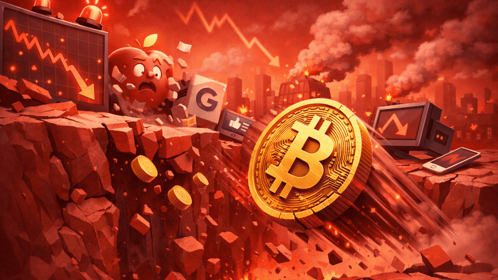 Bitcoin despenca após pânico nas big techs e reacende temor de correção maior
