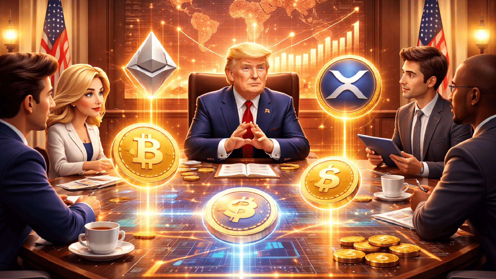 Criptomoedas em alerta Governo Trump movimenta o acordo CLARITY com reunião estratégica