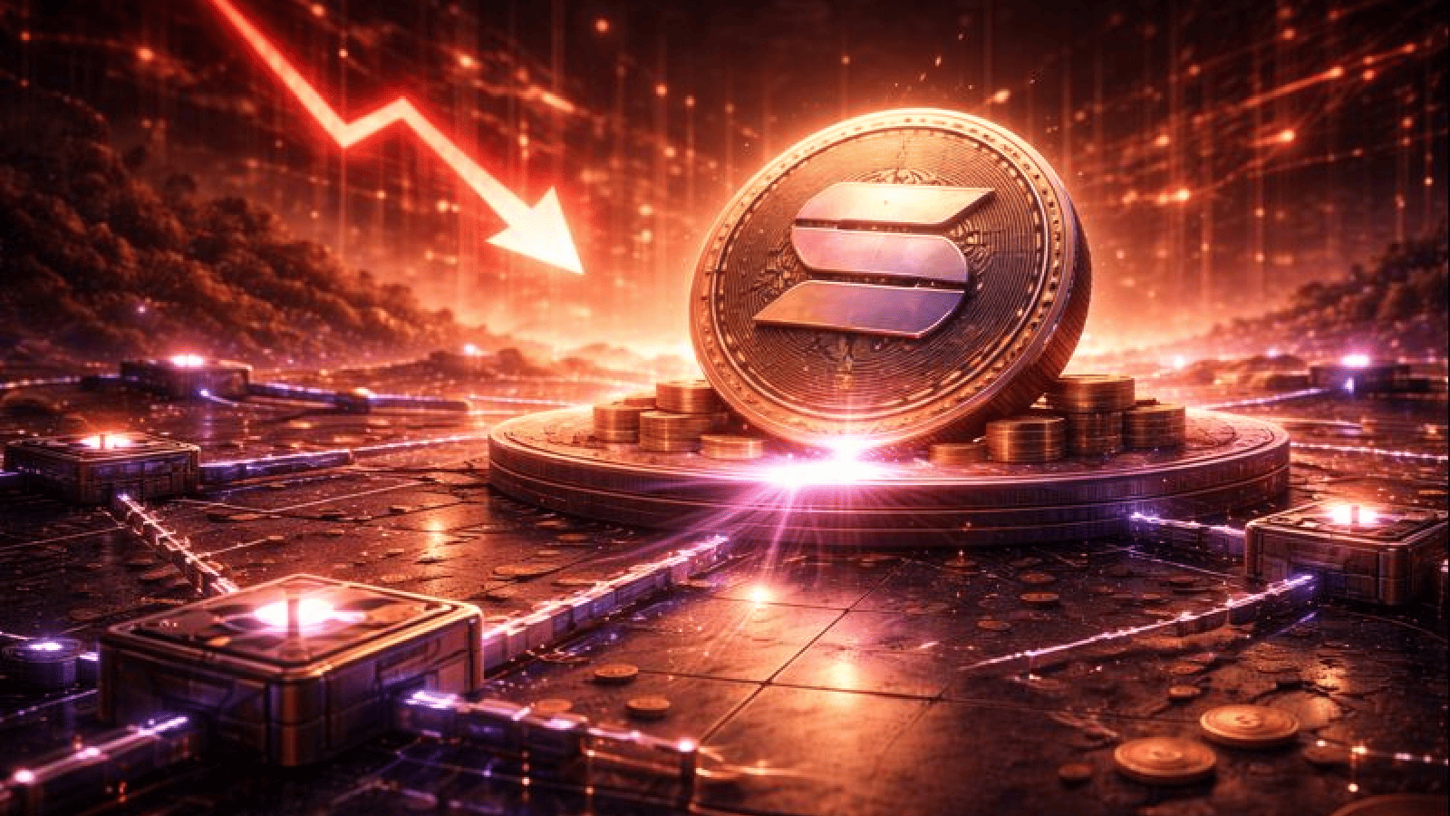 Crise na Solana Entenda o impacto da desaceleração On-Chain na rede e no preço do token